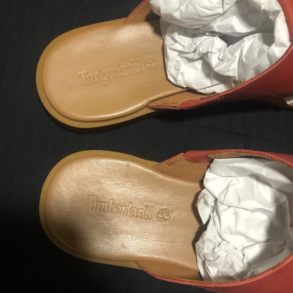 Timberland Women’s Calista Bay Slide Sandal, Size 8.5, O45M9D A7W, Medium Red J - Picture 3 of 6